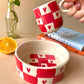 Checkered hearts breakfast set