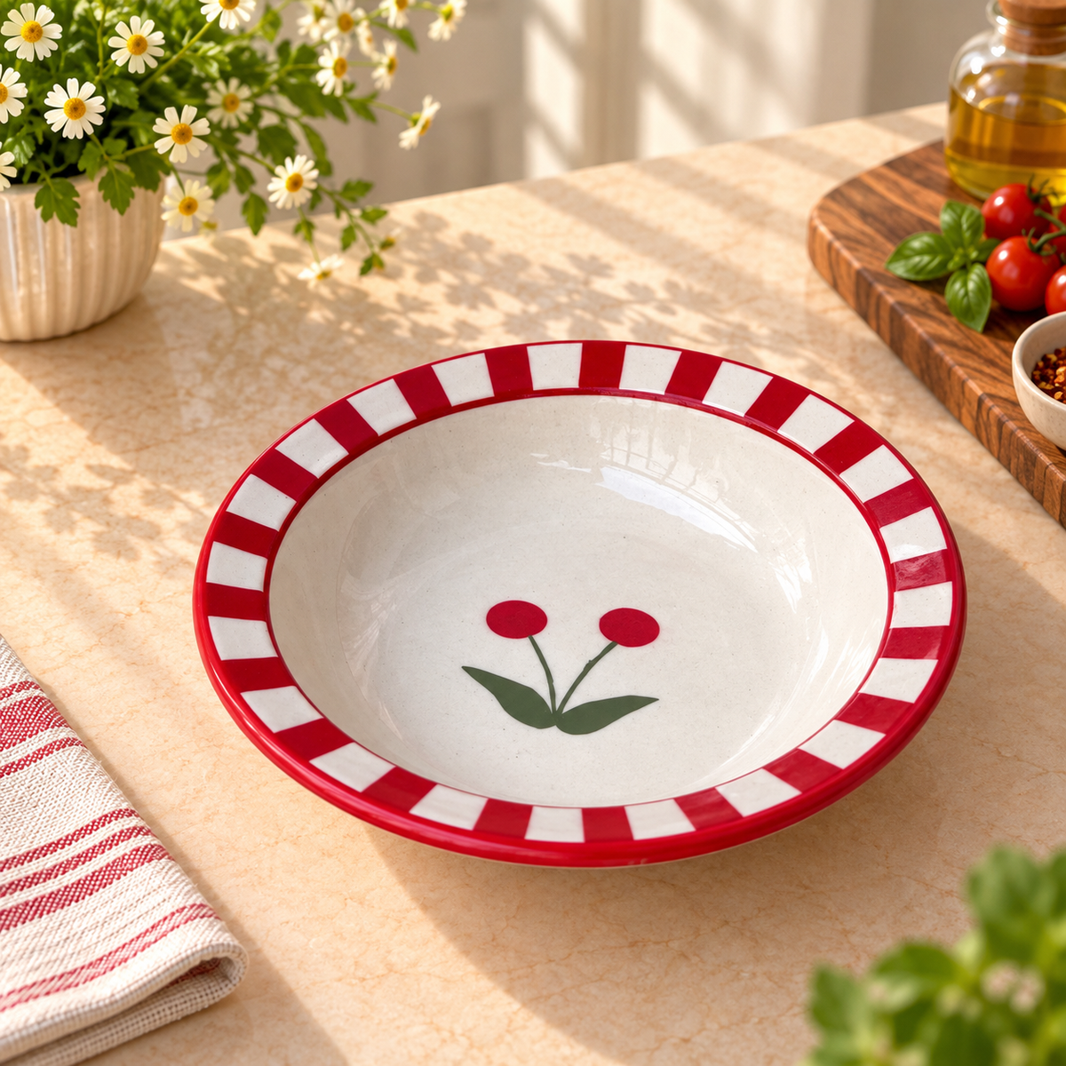Cherry Pop mini pasta plate