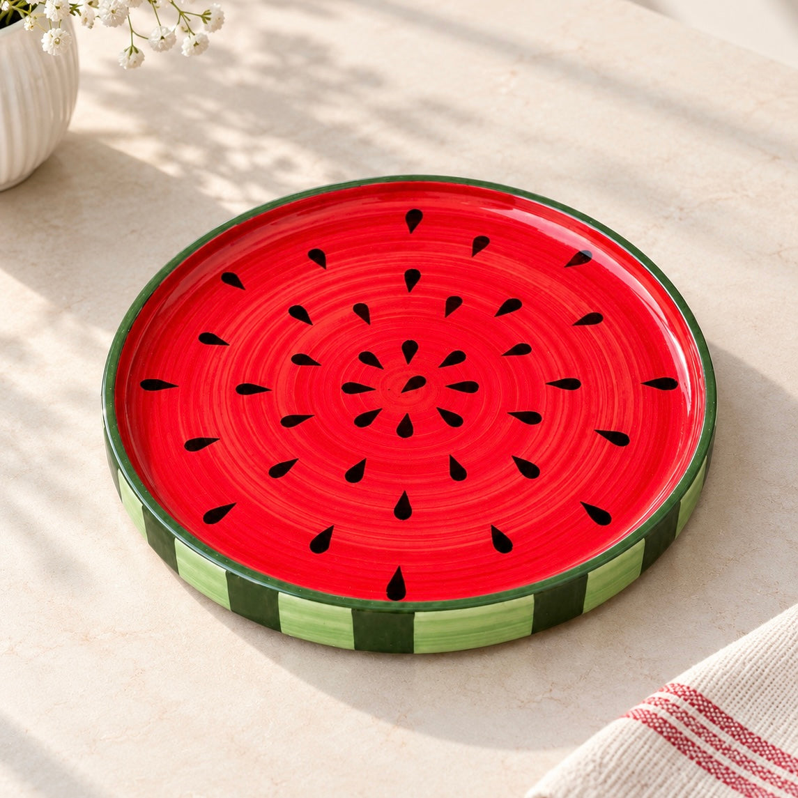 Watermelon Snack Plate cum platter (8-inch)