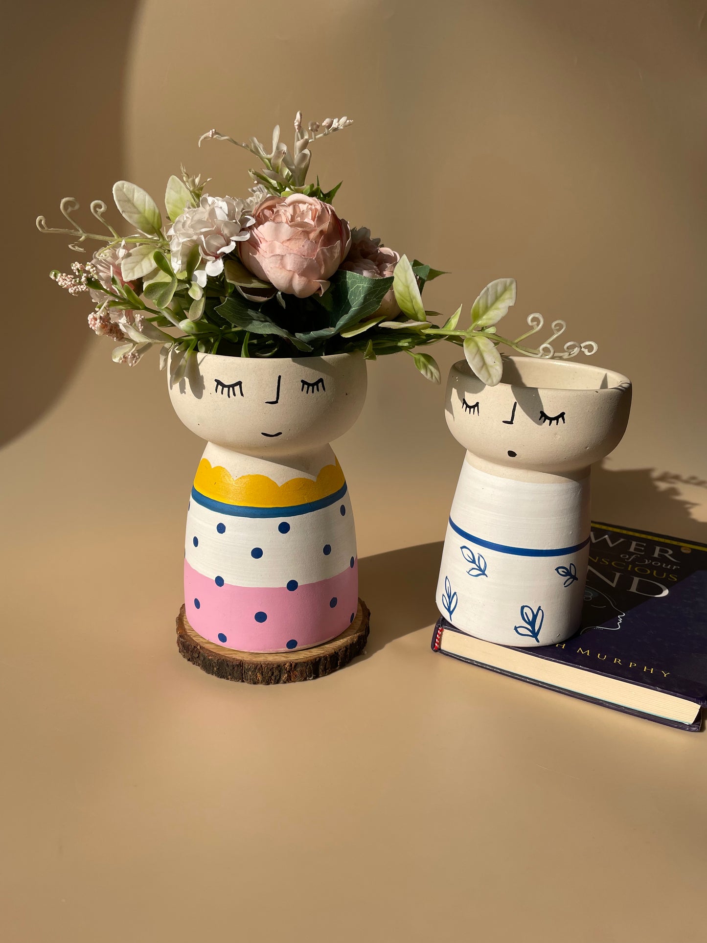 Jack and Jill Vase set of 2