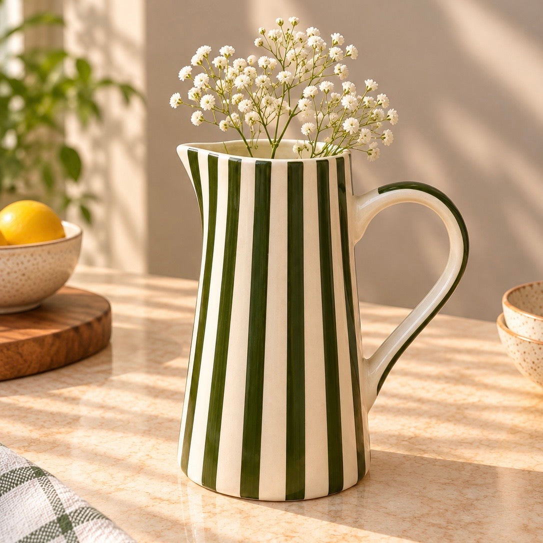 Olive Stripe Jug
