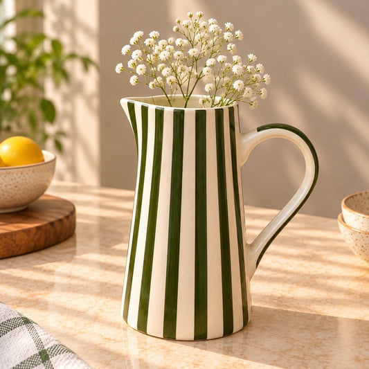 Olive Stripe Jug