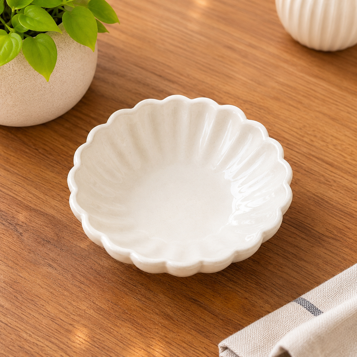 Floral Icecream dessert bowl white