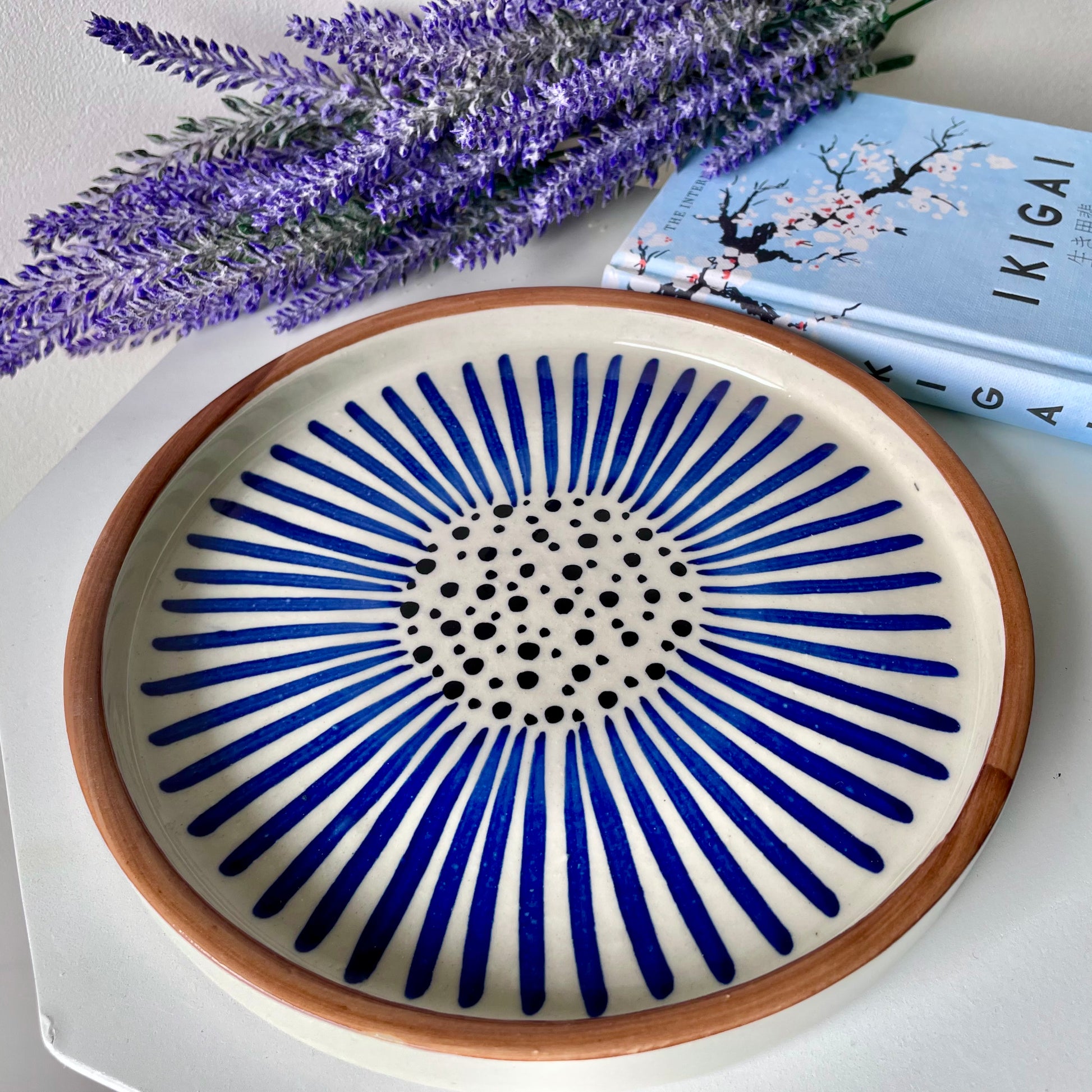 Buy Blue Sunflower platter online