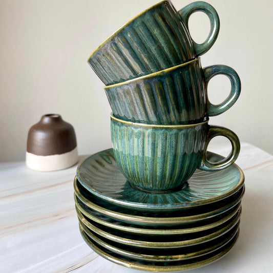 Olive cup-saucer (BUY 1 GET 1 FREE)