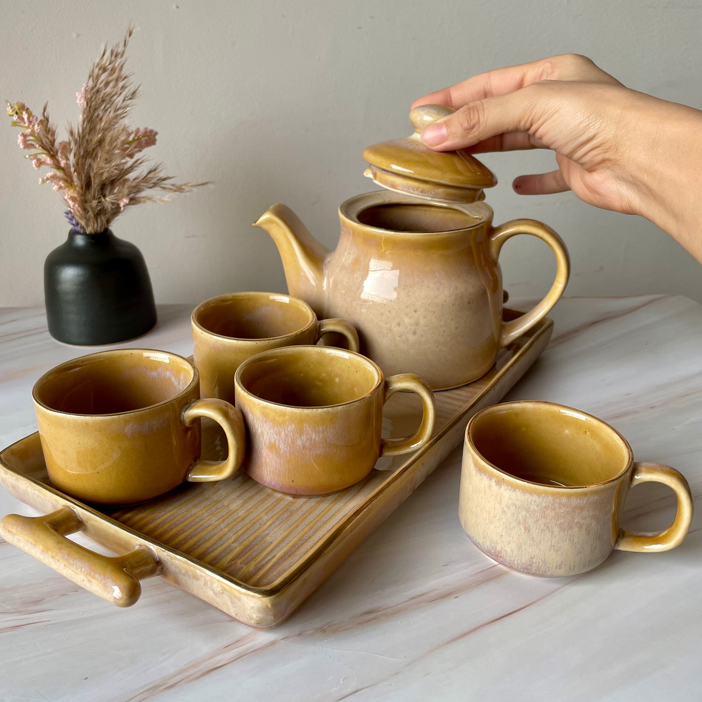 Mustard High Tea Set