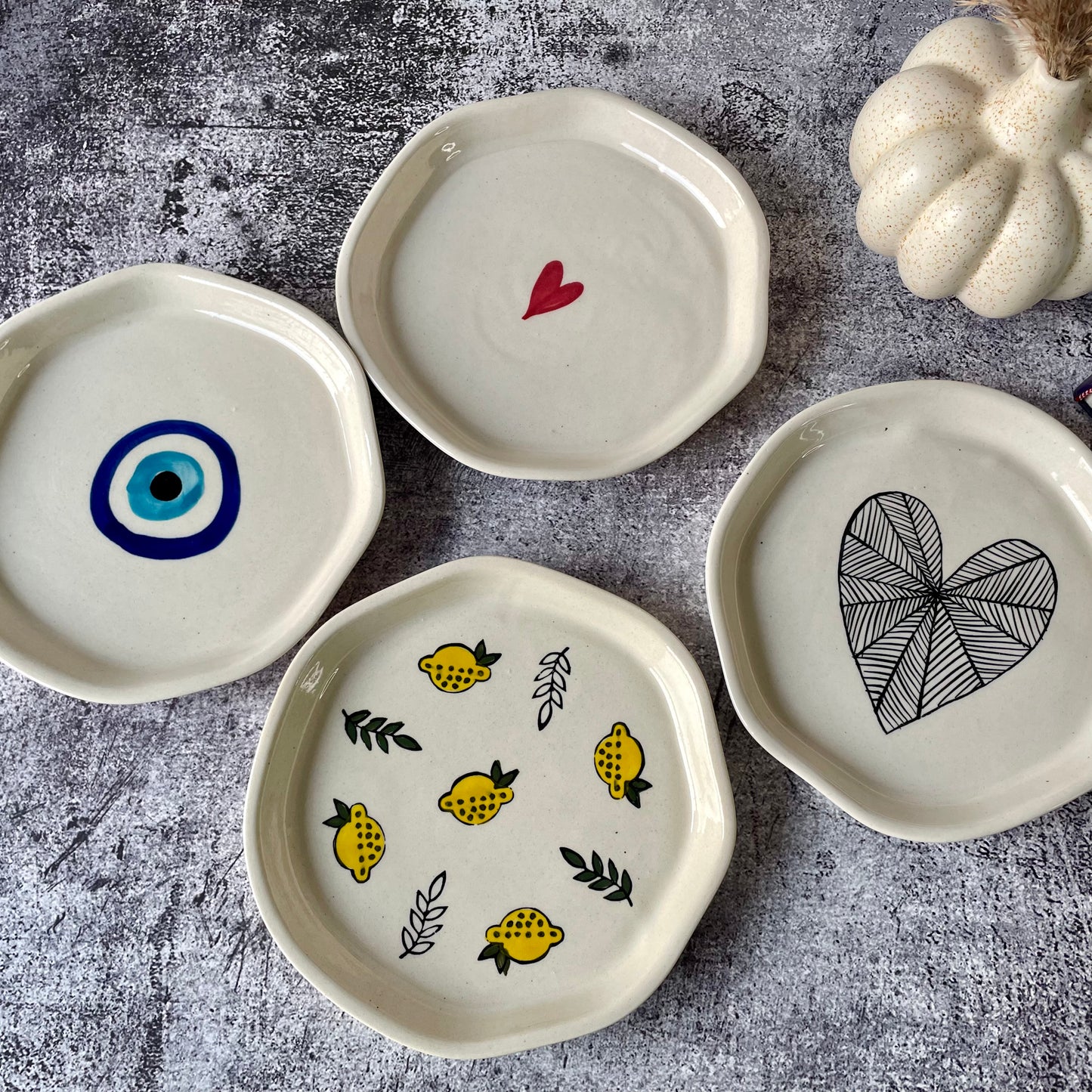 Hand-painted snack plate