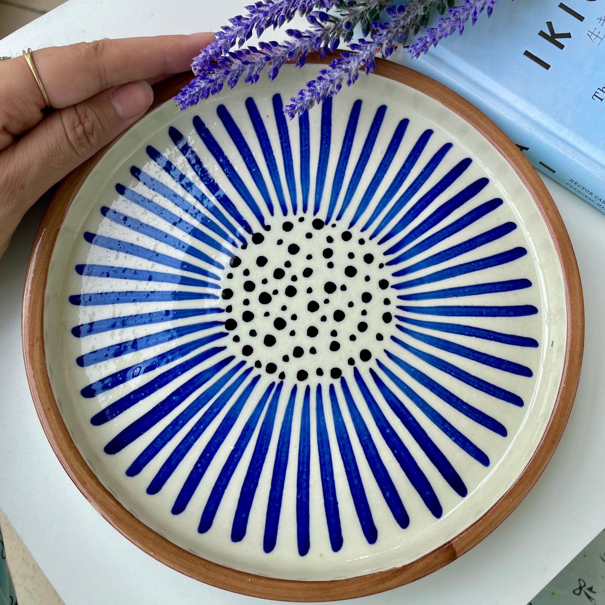 Buy Blue Sunflower platter